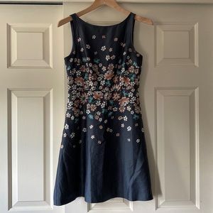 Loft navy floral dress